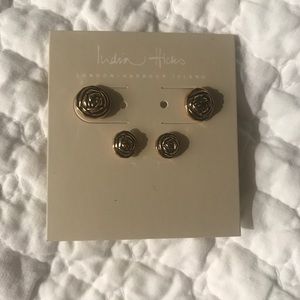 India Hicks English rose earrings